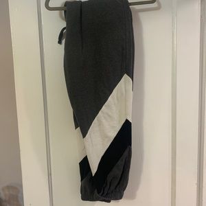 Target sweatpants- grey, black and white